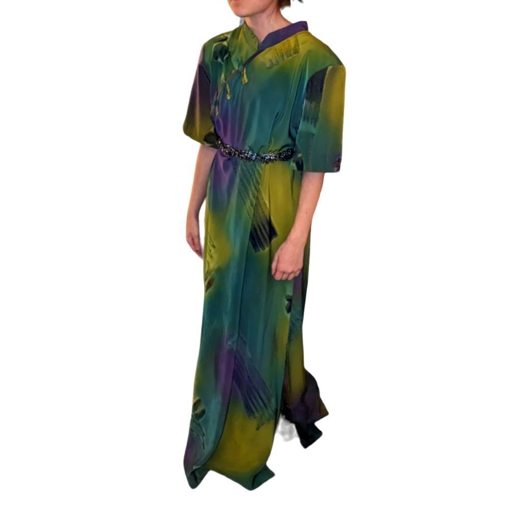 Rare vintage De FRANTORIA ombre tie‎ dye artsy women's dress